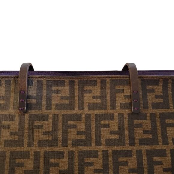 Fendi Zucca FF Tote Shoulder Bag Brown - Picture 15 of 16